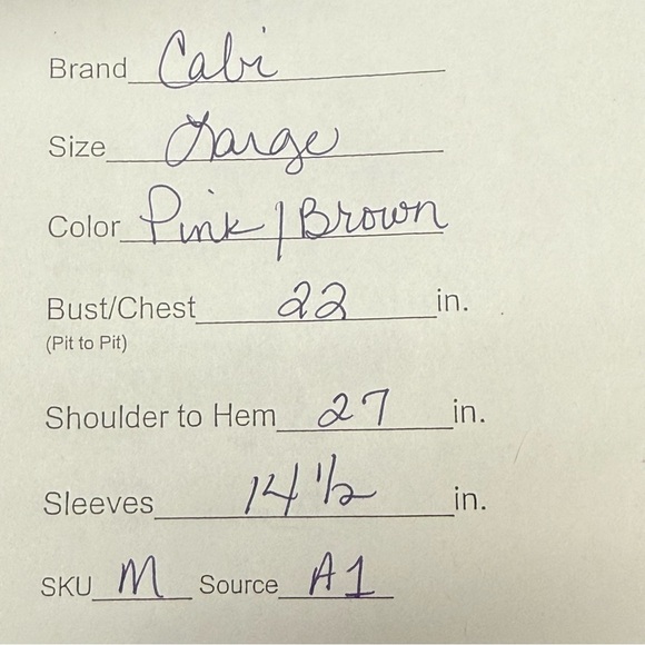 Cabi Pink Leopard Sheer Button Front Blouse L Lightweight Resort Spring - Picture 8 of 8